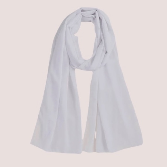 COPY - COPY - WHITE SHAWL SCARF - Picture 3 of 3